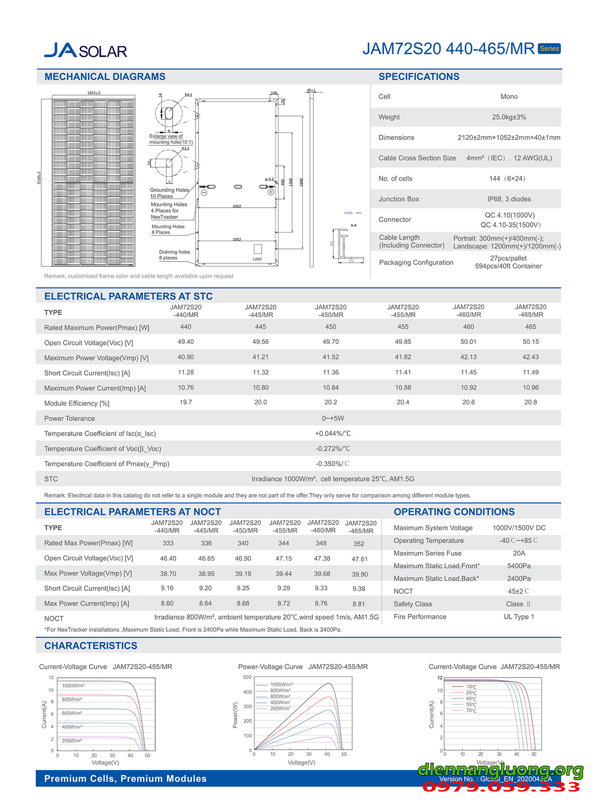 JAM72S20 MBB Half-cell Module 465W